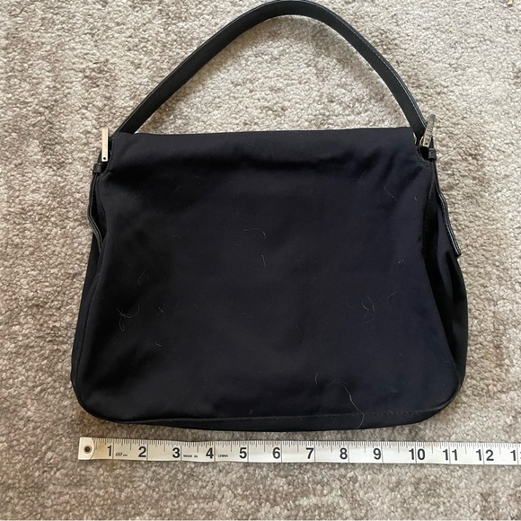 💯 FENDI BAGUETTE Black Cloth Shoulder Bag - Picture 3 of 15